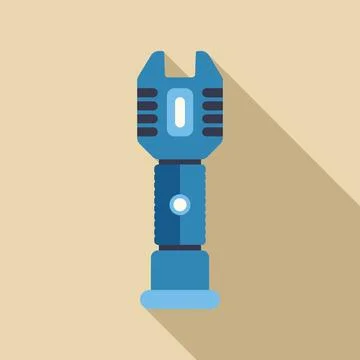 Blue wrench spanner tool flat illustration icon Illustrazione stock