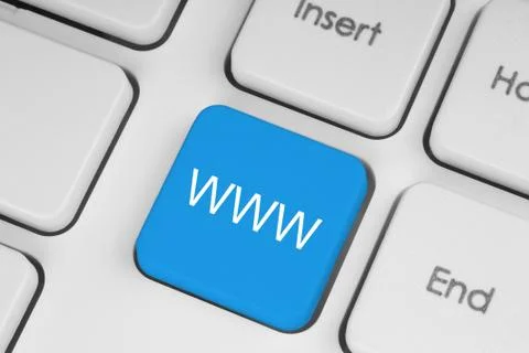 Blue www button . 스톡 사진