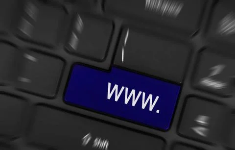 Blue www button Stock-Fotos