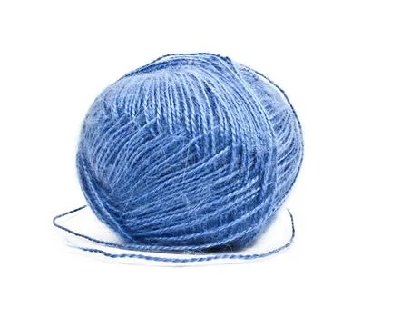 Blue yarn for knitting 库存照片