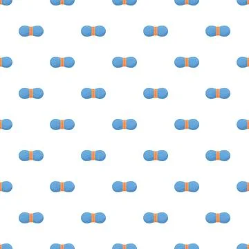 Blue yarn skein pattern for knitting and craft Stock Illustration