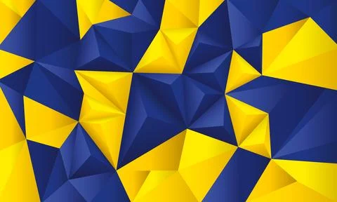 Blue yellow background low poly vector abstract Stock Illustration