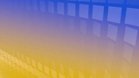 Blue-Yellow Background with rotating Tiles Stock Footage 93878629