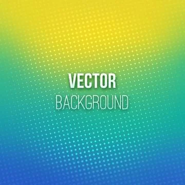 Blue-yellow Blurred Background With Halftone Effect Stock Illustration