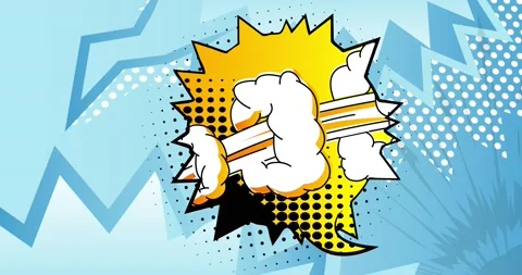 Blue Yellow Comic Book Background Stock Footage 165023646