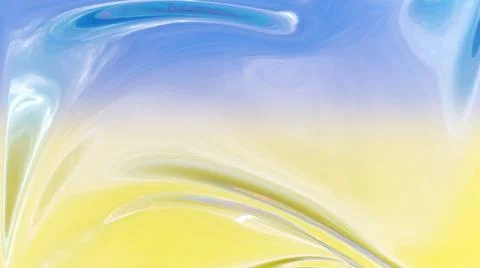 Blue-yellow gradient abstract plastic wave background. Shimmering texture 3d Stock Illustration