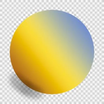 Blue yellow gradient sphere, ball, elegant, classic blue color. Realistic a.. イラスト素材