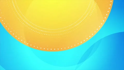 Blue yellow minimal geometric halftone dotted lines pattern, abstract motion Stock Footage 342511210