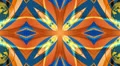 Blue, yellow, orange kaleidoscope background, loop HD Footage