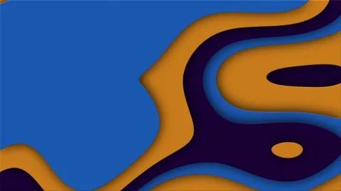 Blue Yellow Paper Cut Background Abstract Topography Seamless Loop Stock Footage 345308589
