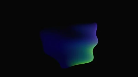 Blue Yellow Strange Object on Black Background - Jello jiggling (4k 60fps) 動画素材 311130622