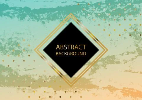 Blue yellow vector marble background for wedding, cosmetic, 8 march, parfume Stock Illustration