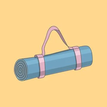 Blue yoga mat bag Stock-Illustration