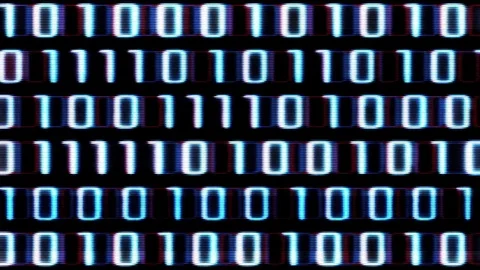 Blue zeros and ones text motion graphics binary code Stock Footage 72127654