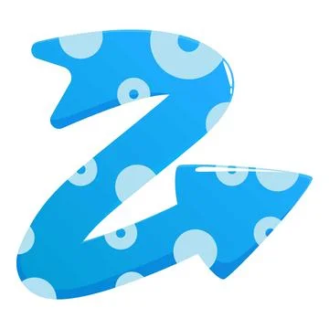 Blue zig zag arrow pointing upward with circle pattern design Illustrazione stock