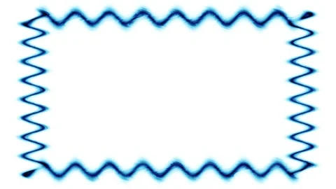 Blue Zigzag Frame for Design Stock Footage 284395669