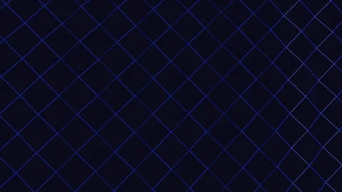 Blue Zigzag Glowing Grid Lines on Black, Futuristic Digital Network Motion Stock Footage 330328963