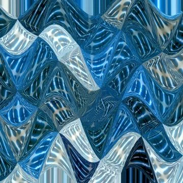 Blue zigzag pattern with water effect Stock Illustration