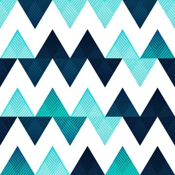 Blue zigzag seamless pattern Stock Illustration