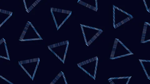 Blue zigzag triangle pattern on dark background Vídeos de archivo 278066917