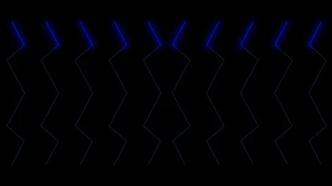 Blue zigzag vertical lines seamless loop animation with glowing energy wave. Stock Footage 330196960