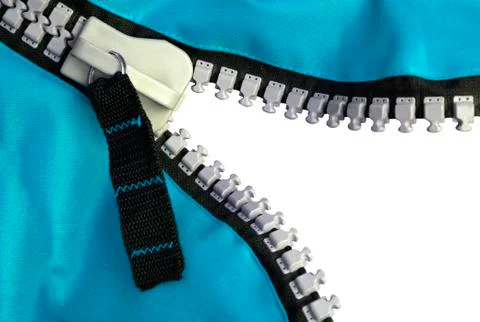 Blue zipper Stock Photos
