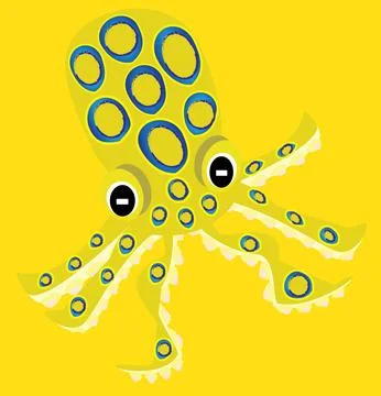 Blue_Ringed Octopus Stockillustratie