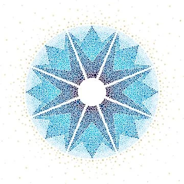 Blue_star Illustrazione stock