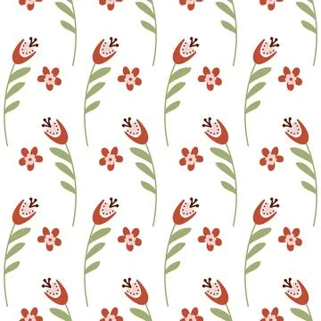 Bluebell flower pattern seamless pattern for design, campanula flower blossom Stock Illustration