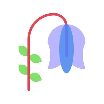 Bluebell Icon Image. Stock Illustration