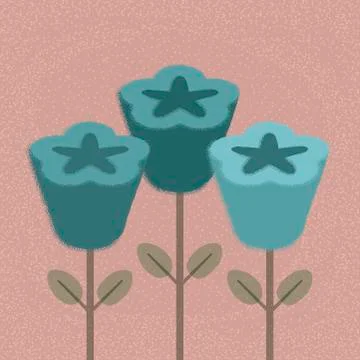 Bluebells Stock Illustration