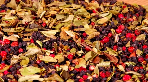 Blueberries and cranberries Stock Footage 32242283