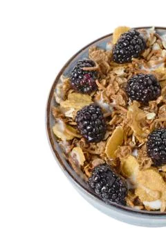 Blueberries on a cereal Stock-Fotos