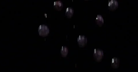 Blueberries Fall in Slow Motion against Black Background 2 库存影片 142187595