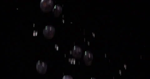 Blueberries Fall in Slow Motion against Black Background 库存影片 142187703
