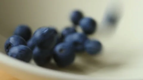 Blueberries falling in slow motion Stock Footage 53194179