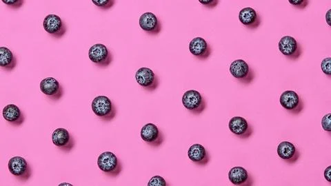 Blueberries flying in air pattern. Ripe fresh flying red strawberry, berry .. Stock Photos