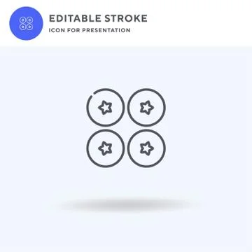 Blueberries icon vector, filled flat sign, solid pictogram isolated on white Illustrazione stock