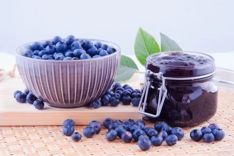 Blueberries in the kitchen Stock Photos