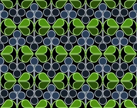 Blueberries Pattern Stock Illustration