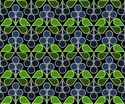 Blueberries Pattern Stock Illustration