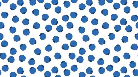 Blueberries pattern illustration. 스톡 일러스트