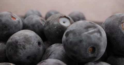 Blueberries - Rotation Macro Video stock 151232235