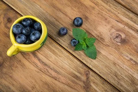 Blueberries on table Stock Photos