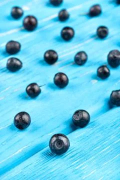 Blueberries on table Foto stock
