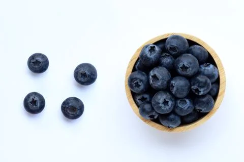 Blueberries on white background. Stock Photos