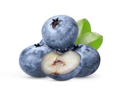 Blueberries on white background Stock Photos