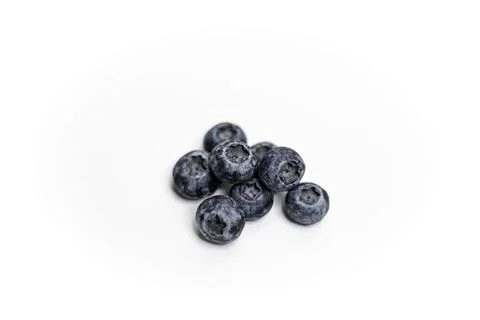 Blueberries On White Baclground Stock Photos