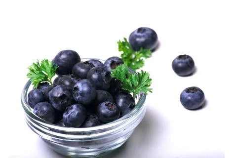 Blueberries on white Stock Photos