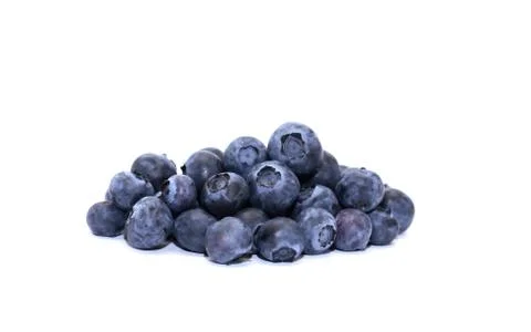 Blueberries On White Stock Photos